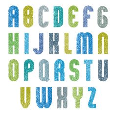 Retro style bold geometric rounded font with hand drawn lines