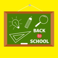 Back to school Board magnifer pencil light bulb ruller Flat N2