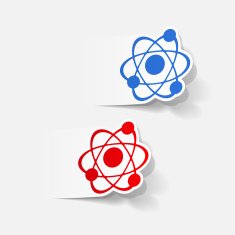 realistic design element atom N100