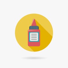 glue Flat long shadow icon