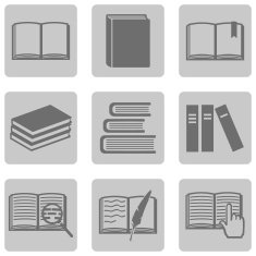 Vector Set of Books Icons N15