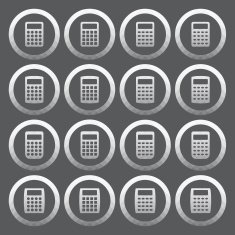 Vector of transparent icon calculator set