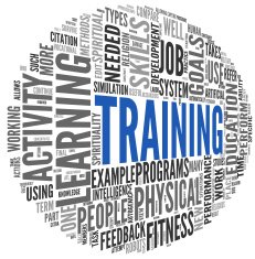 Training and education related words concept