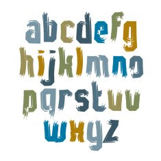 Vector colorful hand-painted letters N2