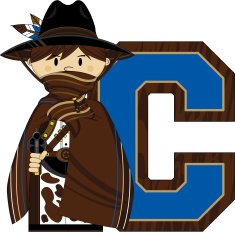 Cute Cowboy Learning Letter C N24