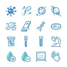Medical laboratory icons
