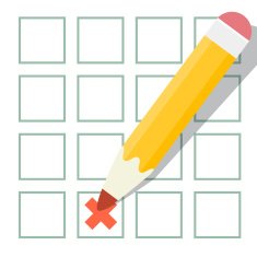 Pencil Check Option Vector Illustration