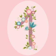 Vector floral number N10