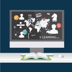 e-learning Flat style Vector N3