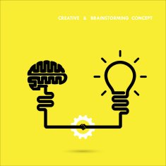 Creative brainstorm concept business and education idea innovation solution creative design