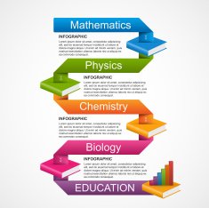 Education books step option Infographics design template N3