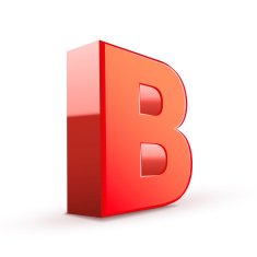 3d red letter B N3