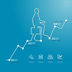 business diagram line style template
