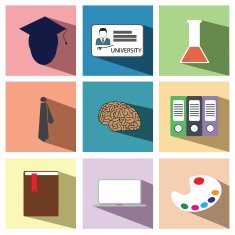 education icon set illustration eps10