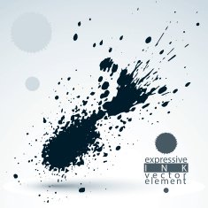 Monochrome watercolor graffiti splash element inaccurate paint N2