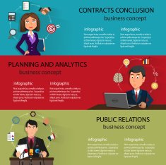 Business backgrounds templates with people in suits