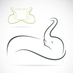 Vector image of an elephant N3