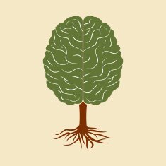 brain growing in the shape of tree
