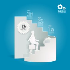 business diagram paper cut style template N3
