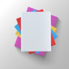 Stack of blank books top view N4