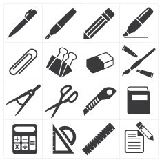 icon stationary education