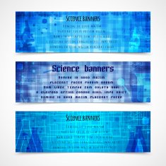 Science banners modern