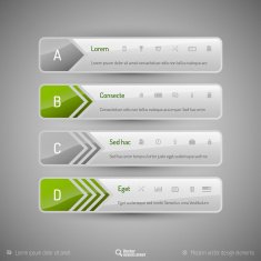 Modern tabs as design elements Business symbols N33