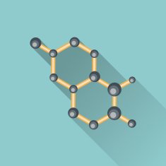 The atomic model icon flat style N2