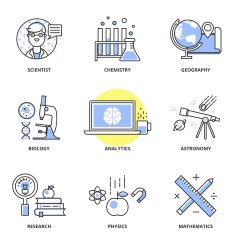 Science vector icons set free image download