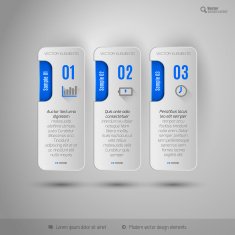 Modern tabs as design elements Business symbols N34