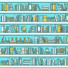 library scene illustration N3