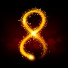 3d sparkler firework number 8