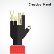 Creative hand logo design templates Designer symbol