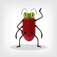 Vector beetle flat illustration N4