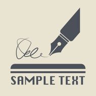 Pen icon or sign