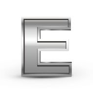 3d metal letter E N2