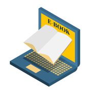illustration e-book open laptop N2