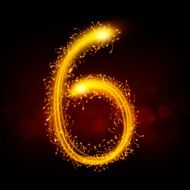 3d sparkler firework number 6