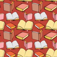Seamless pattern with decorative books N3