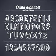 Hand drawing chalk latin alphabet N2
