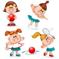 sports school girl set N2