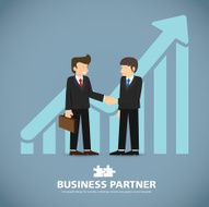 businessman handshake template modern info graphic N7