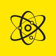 atom illustration isolated