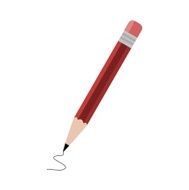 Red pencil - illustration