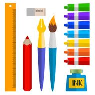 set of tools and materials for drawing
