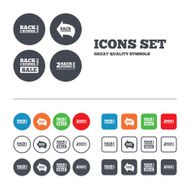 Back to school icons Studies after the holidays N22