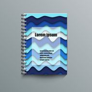 Notepad template with abstract background N12