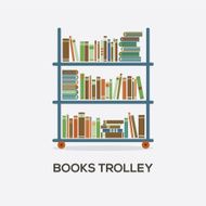 Flat Design Books Trolley