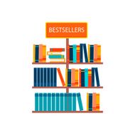 Bestsellers sign in bookstore N2