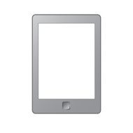 Portable e-book reader with clipping path for book and